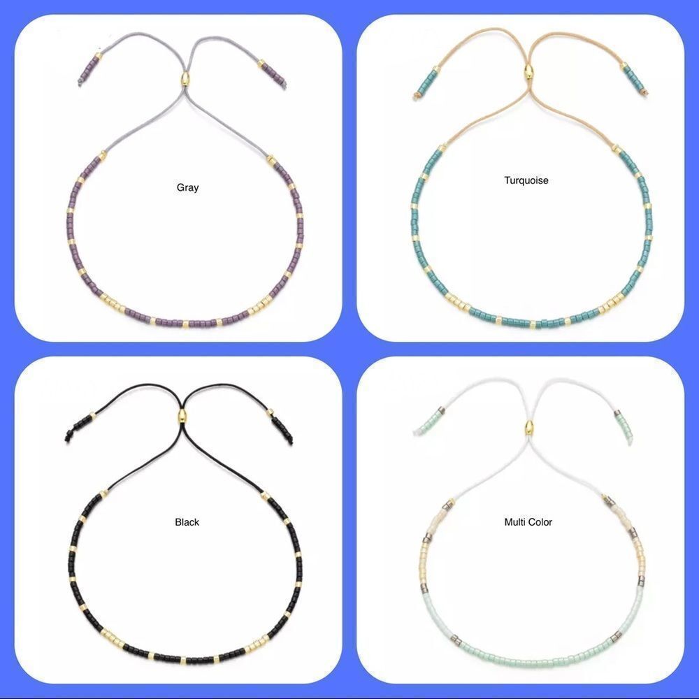 Boho Style Crystal Seed Beads Bolo Bracelet‎